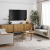image:imageNathan James Jacala Mid Century Modern Entryway Storage Cabinet with Doors Living Room Accent Cabinet with Wood Frame Black OakJacala Brown