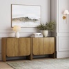 image:imageNathan James Jacala Mid Century Modern Entryway Storage Cabinet with Doors Living Room Accent Cabinet with Wood Frame Black OakJacala Brown