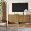 image:imageNathan James Jacala Mid Century Modern Entryway Storage Cabinet with Doors Living Room Accent Cabinet with Wood Frame Black OakJacala Brown