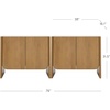 image:imageNathan James Jacala Mid Century Modern Entryway Storage Cabinet with Doors Living Room Accent Cabinet with Wood Frame Black OakJacala Brown