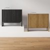 image:imageNathan James Jacala Mid Century Modern Entryway Storage Cabinet with Doors Living Room Accent Cabinet with Wood Frame Black OakJacala Brown