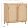image:imageNathan James Jacala Mid Century Modern Entryway Storage Cabinet with Doors Living Room Accent Cabinet with Wood Frame Black OakLight Brown