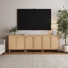 image:imageNathan James Jacala Mid Century Modern Entryway Storage Cabinet with Doors Living Room Accent Cabinet with Wood Frame Black OakLight Brown