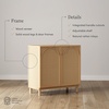 image:imageNathan James Jacala Mid Century Modern Entryway Storage Cabinet with Doors Living Room Accent Cabinet with Wood Frame Black OakLight Brown