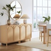 image:imageNathan James Jacala Mid Century Modern Entryway Storage Cabinet with Doors Living Room Accent Cabinet with Wood Frame Black OakLight Brown