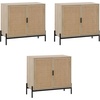 image:imageNathan James Jacala Mid Century Modern Entryway Storage Cabinet with Doors Living Room Accent Cabinet with Wood Frame Black OakLight OakRattan