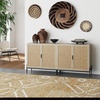 image:imageNathan James Jacala Mid Century Modern Entryway Storage Cabinet with Doors Living Room Accent Cabinet with Wood Frame Black OakLight OakRattan