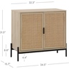 image:imageNathan James Jacala Mid Century Modern Entryway Storage Cabinet with Doors Living Room Accent Cabinet with Wood Frame Black OakLight OakRattan