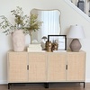 image:imageNathan James Jacala Mid Century Modern Entryway Storage Cabinet with Doors Living Room Accent Cabinet with Wood Frame Black OakLight OakRattan