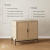 image:imageNathan James Jacala Mid Century Modern Entryway Storage Cabinet with Doors Living Room Accent Cabinet with Wood Frame Black OakLight OakRattan