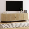 image:imageNathan James Jacala Mid Century Modern Entryway Storage Cabinet with Doors Living Room Accent Cabinet with Wood Frame Black OakLight OakRattan