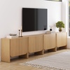 image:imageNathan James Jacala Mid Century Modern Entryway Storage Cabinet with Doors Living Room Accent Cabinet with Wood Frame Black OakRaw Oak