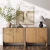 image:imageNathan James Jacala Mid Century Modern Entryway Storage Cabinet with Doors Living Room Accent Cabinet with Wood Frame Black OakRaw Oak