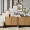image:imageNathan James Jacala Mid Century Modern Entryway Storage Cabinet with Doors Living Room Accent Cabinet with Wood Frame Black OakRaw Oak