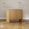 image:imageNathan James Jacala Mid Century Modern Entryway Storage Cabinet with Doors Living Room Accent Cabinet with Wood Frame Black OakRaw Oak