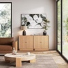 image:imageNathan James Jacala Mid Century Modern Entryway Storage Cabinet with Doors Living Room Accent Cabinet with Wood Frame Black OakRaw OakRattan