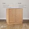 image:imageNathan James Jacala Mid Century Modern Entryway Storage Cabinet with Doors Living Room Accent Cabinet with Wood Frame Black OakRaw OakRattan