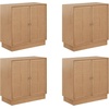 image:imageNathan James Jacala Mid Century Modern Entryway Storage Cabinet with Doors Living Room Accent Cabinet with Wood Frame Black OakRaw OakRattan
