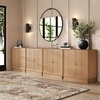 image:imageNathan James Jacala Mid Century Modern Entryway Storage Cabinet with Doors Living Room Accent Cabinet with Wood Frame Black OakRaw OakRattan
