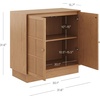image:imageNathan James Jacala Mid Century Modern Entryway Storage Cabinet with Doors Living Room Accent Cabinet with Wood Frame Black OakRaw OakRattan