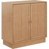 image:imageNathan James Jacala Mid Century Modern Entryway Storage Cabinet with Doors Living Room Accent Cabinet with Wood Frame Black OakRaw OakRattan