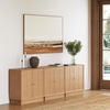 image:imageNathan James Jacala Mid Century Modern Entryway Storage Cabinet with Doors Living Room Accent Cabinet with Wood Frame Black OakRaw OakRattan