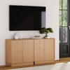 image:imageNathan James Jacala Mid Century Modern Entryway Storage Cabinet with Doors Living Room Accent Cabinet with Wood Frame Black OakRaw OakRattan