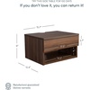 image:imageNathan James Jackson Wall Mounted Rattan Floating Bedroom Nightstand with Storage Drawer and Modern Open Shelf Cubby Light OakRattanBrown Walnut