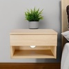 image:imageNathan James Jackson Wall Mounted Rattan Floating Bedroom Nightstand with Storage Drawer and Modern Open Shelf Cubby Light OakRattanLight Oak