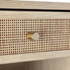image:imageNathan James Jackson Wall Mounted Rattan Floating Bedroom Nightstand with Storage Drawer and Modern Open Shelf Cubby Light OakRattanLight OakRattan
