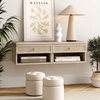 image:imageNathan James Jackson Wall Mounted Rattan Floating Bedroom Nightstand with Storage Drawer and Modern Open Shelf Cubby Light OakRattanLight OakRattan