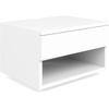 image:imageNathan James Jackson Wall Mounted Rattan Floating Bedroom Nightstand with Storage Drawer and Modern Open Shelf Cubby Light OakRattanWhite