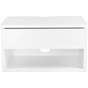 image:imageNathan James Jackson Wall Mounted Rattan Floating Bedroom Nightstand with Storage Drawer and Modern Open Shelf Cubby Light OakRattanWhite
