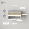 image:imageNathan James Jackson Wall Mounted Rattan Floating Bedroom Nightstand with Storage Drawer and Modern Open Shelf Cubby Light OakRattanWhiteRattan