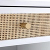 image:imageNathan James Jackson Wall Mounted Rattan Floating Bedroom Nightstand with Storage Drawer and Modern Open Shelf Cubby Light OakRattanWhiteRattan
