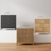 image:imageNathan James Jasper Mid Century Modern 3Drawer Dresser with Solid Wood Frame Fluted Dresser for Nursery or Small Drawer for Bedroom Light Brown