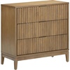 image:imageNathan James Jasper Mid Century Modern 3Drawer Dresser with Solid Wood Frame Fluted Dresser for Nursery or Small Drawer for Bedroom Light Brown