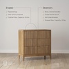 image:imageNathan James Jasper Mid Century Modern 3Drawer Dresser with Solid Wood Frame Fluted Dresser for Nursery or Small Drawer for Bedroom Light Brown