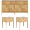 image:imageNathan James Jasper Mid Century Modern Solid Wood Bedroom Set Dresser and Nightstand Set for Bedroom or Nursery Warm Pine