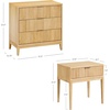 image:imageNathan James Jasper Mid Century Modern Solid Wood Bedroom Set Dresser and Nightstand Set for Bedroom or Nursery Warm Pine