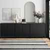 image:imageNathan James Jasper Modern Sideboard TV Stand with Fluted Doors Accent Storage for Kitchen or Living Room Black Oak Set of 2Black Oak