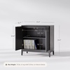 image:imageNathan James Jasper Modern Sideboard TV Stand with Fluted Doors Accent Storage for Kitchen or Living Room Black Oak Set of 2Black Oak