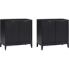 image:imageNathan James Jasper Modern Sideboard TV Stand with Fluted Doors Accent Storage for Kitchen or Living Room Black Oak Set of 2Black Oak