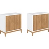 image:imageNathan James Jasper Modern Sideboard TV Stand with Fluted Doors Accent Storage for Kitchen or Living Room Black Oak Set of 2Warm Whitewarm Pine