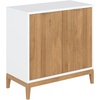 image:imageNathan James Jasper Modern Sideboard TV Stand with Fluted Doors Accent Storage for Kitchen or Living Room Black Oak Set of 2Warm Whitewarm Pine