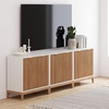 image:imageNathan James Jasper Modern Sideboard TV Stand with Fluted Doors Accent Storage for Kitchen or Living Room Black Oak Set of 2Warm Whitewarm Pine