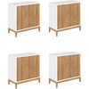 image:imageNathan James Jasper Modern Sideboard TV Stand with Fluted Doors Accent Storage for Kitchen or Living Room Black Oak Set of 2Warm Whitewarm Pine