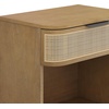 image:imageNathan James Keith Farmhouse Bedside Table Modern Coastal Nightstand Rattan Nightstand with 1 Drawer for Bedroom Light Brown