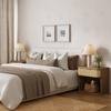 image:imageNathan James Keith Farmhouse Bedside Table Modern Coastal Nightstand Rattan Nightstand with 1 Drawer for Bedroom Light Brown