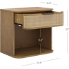 image:imageNathan James Keith Farmhouse Bedside Table Modern Coastal Nightstand Rattan Nightstand with 1 Drawer for Bedroom Light Brown